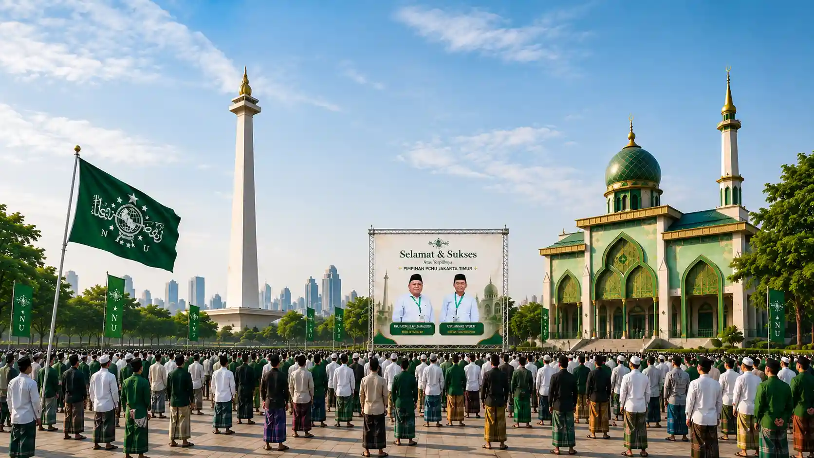 Kebersamaan pengurus dan warga PCNU Pengurus Cabang Kabupaten Banjarnegara
